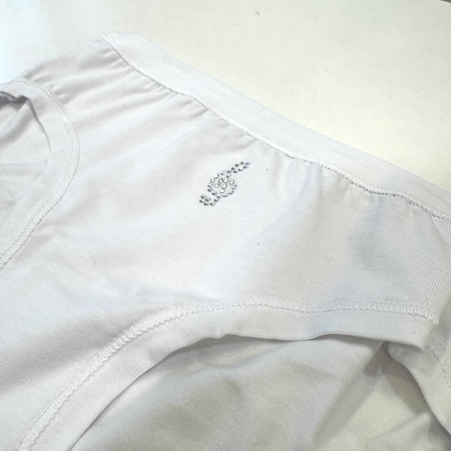Slip bambina in cotone con strass 3 Pz. MANSUE’ – 40667