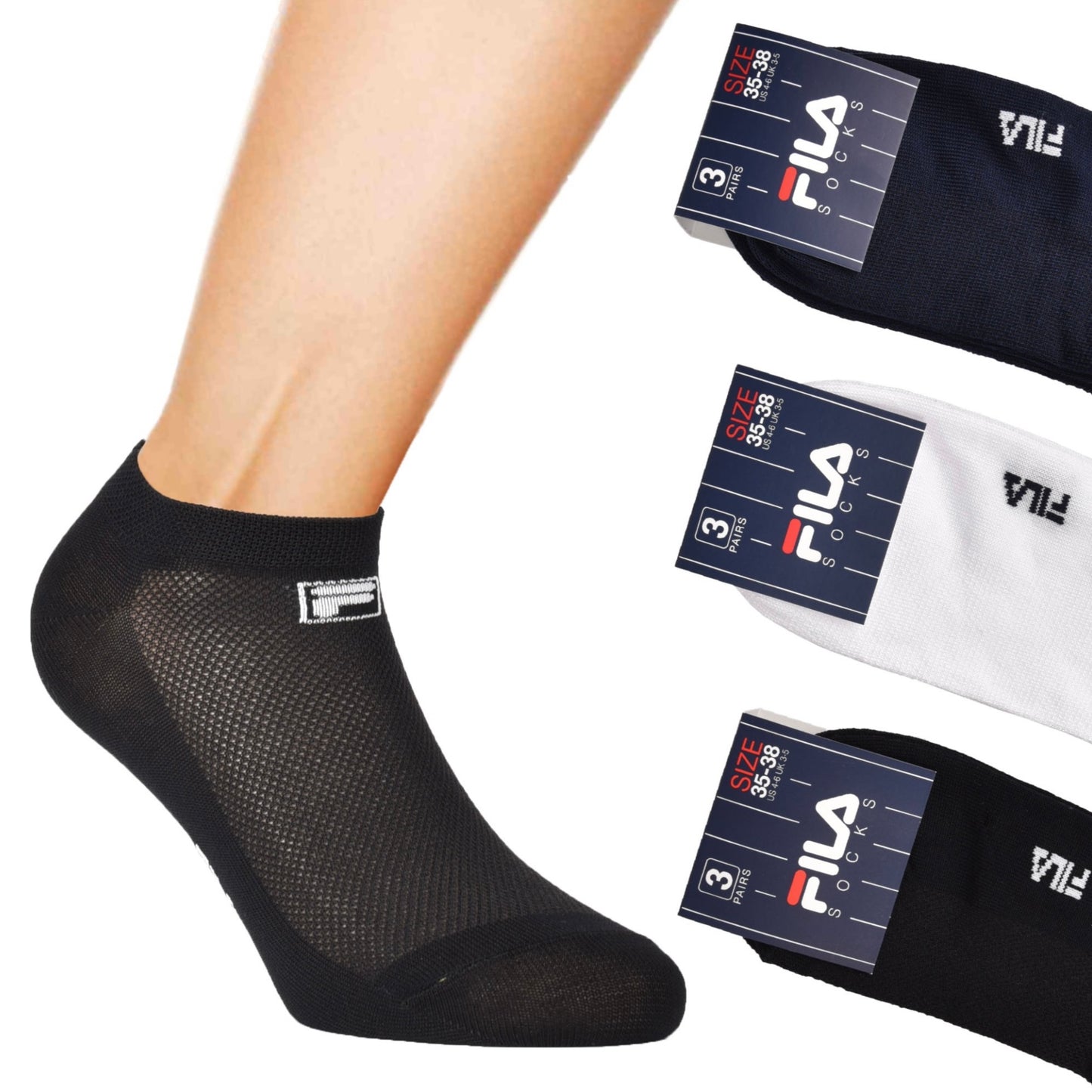 Fantasmino unisex in cotone elasticizzato 3 paia FILA - F1735