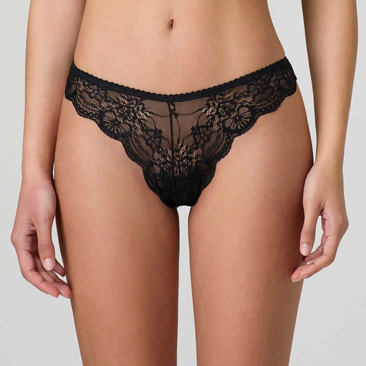 Slip brasiliana in pizzo trasparente JADEA - 1628