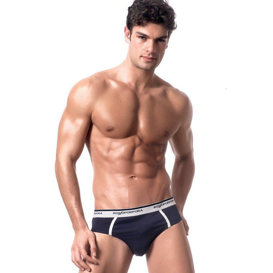 Slip uomo in cotone bielastico 3 Pz. ROSSOPORPORA - US460